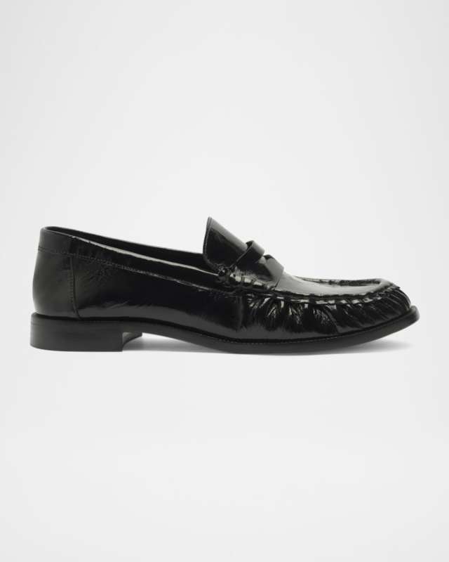 Tyche Shiny Leather Penny Loafers